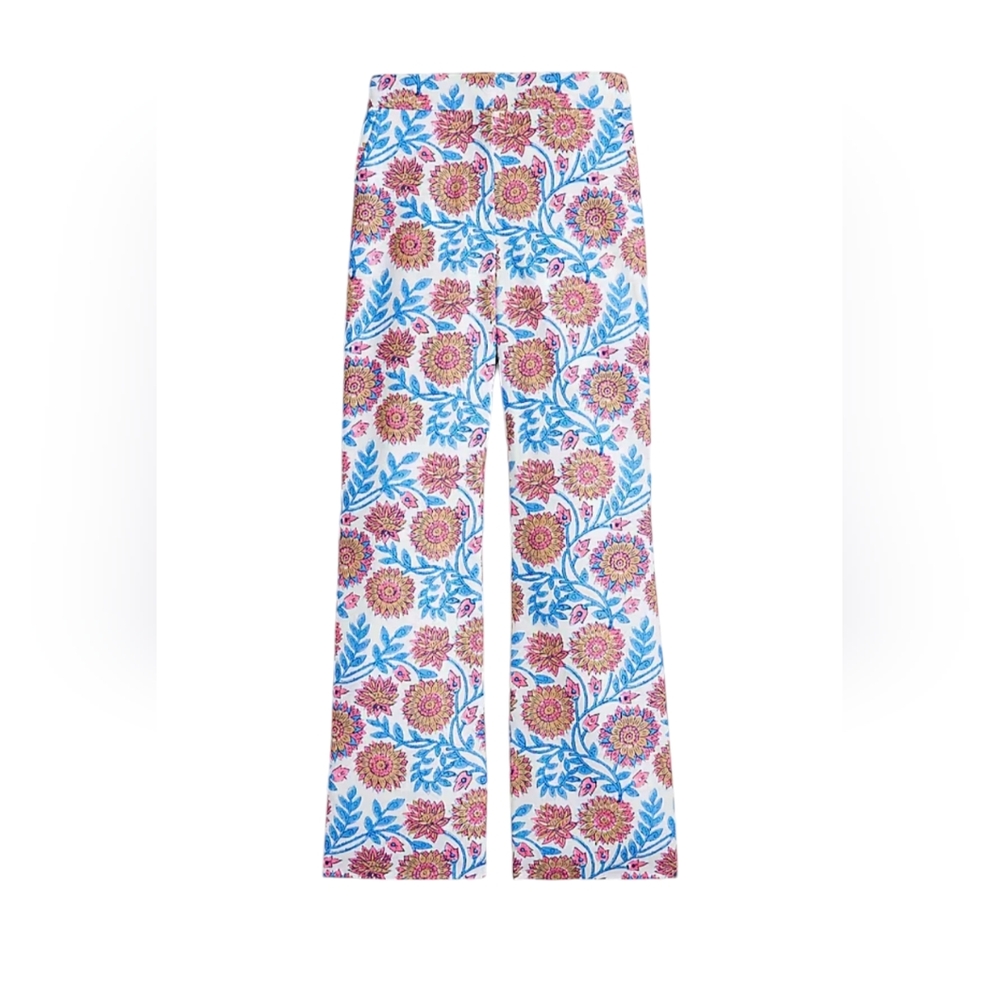 J Crew Hayden cropped floral vine Pants Size 6 (30")